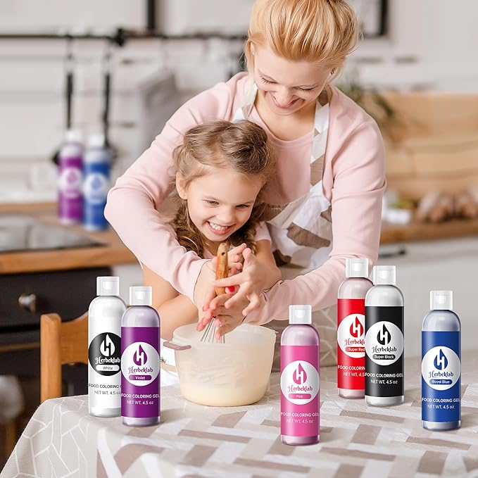 White Food Coloring Gel Herbeklab 4.5 oz Professional Grade White Food Dye Concentrated Gel Food Color for Icing Baking Cake Decorating Cookie