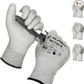 Schwer 3 Pairs Cut Resistant Gloves ANSI A6 Cut Proof Work Gloves, Touchscreen, for Men and Women Used to Woodworking, Glass Cutting, Construction, Cargo Handling, Material Sorting, Car Repair, S
