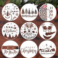 Christmas Stencils for Painting on Wood 12” Christmas Stencil Xmas Holiday Stencil Round Believe Snowman Templates for Porch Door Decor
