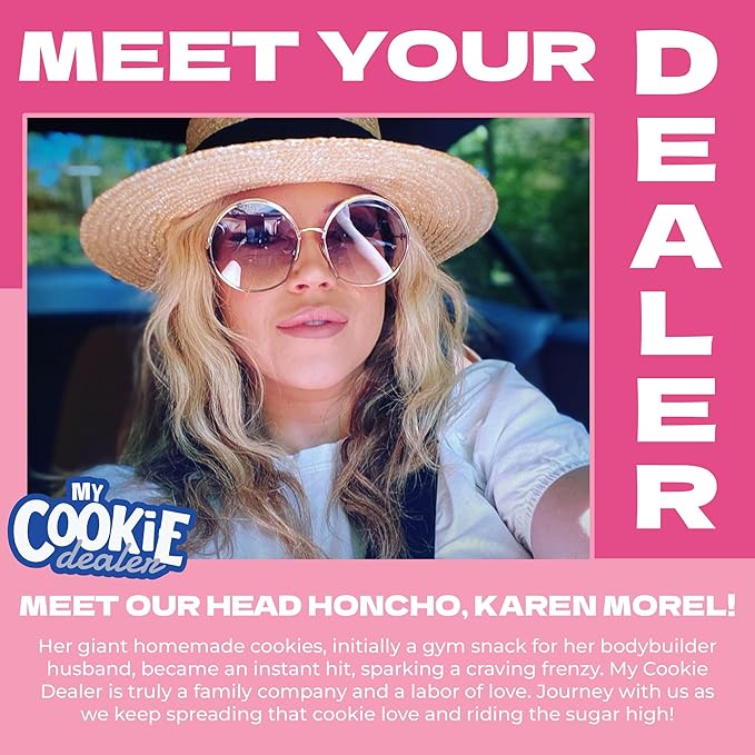 My Cookie Dealer Protein Cookies, Strawberry Creme (2.2oz, Pack of 3) - 15g Protein per Cookie - Individually Wrapped Workout Snacks for On-The-Go Travel