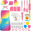 GIFTINBOX Kids Cooking and Baking Set, 54 PCS Complete Kit with Apron and Chef Hat, Real Cooking Utensils and Kitchen Accessories for Junior Chef, Ultimate Baking Gift for Girls Boys