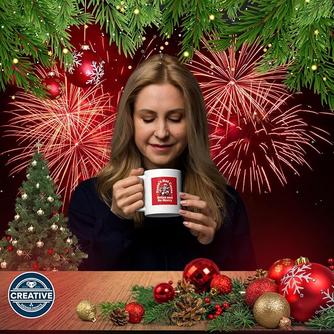 11 OZ Novelty Coffee Mugs - Christmas Gift (Christmas-themed hot chocolate.)