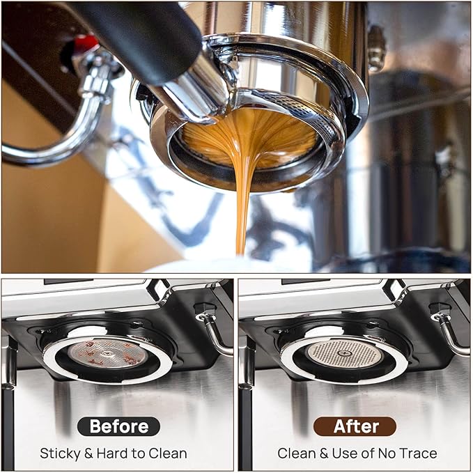 51mm Espresso Puck Screen, Espresso Filter for 51mm Portafilter Filter Basket, Reusable Espresso Screen with 1.7mm Thickness 150μm 316 Stainless Steel
