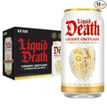 Liquid Death, Cherry Obituary, Soda-Flavored Sparkling Water, 12-Pack (12oz Cans), Low Sugar, Huge Flavor & No Artificial Sweeteners