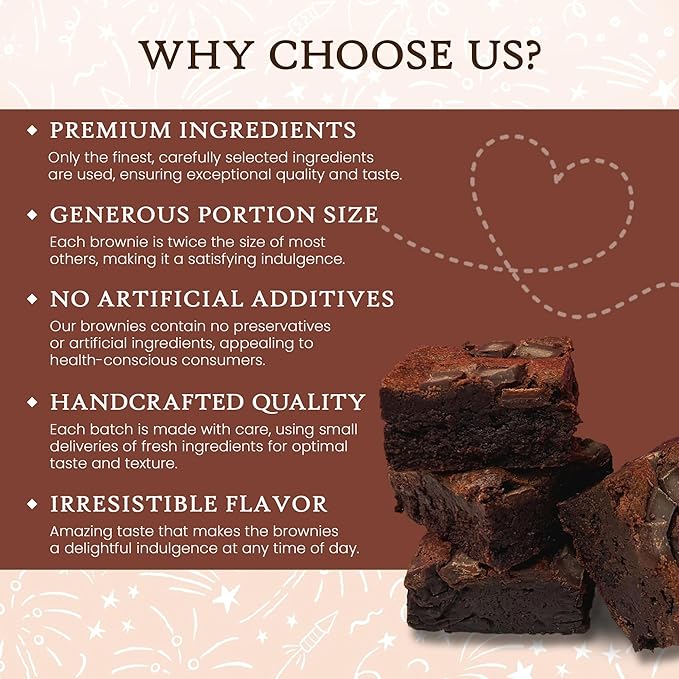 Ruth’s Chocolate Chunk Cake Style Brownies 4 Dozen – Gourmet Baked Treats | Delicious Gift with The Finest Ingredients | Guaranteed to Arrive Fresh