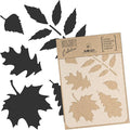 NAKLEO Painting Stencil for Crafts A5 5.9” x 8.3”, Autumn Leaves Nature Pattern, Reusable Plastic DIY & Scrapbooking Drawing Template, Decoupage Art Home Decor, Wall Wood Fabric Furniture