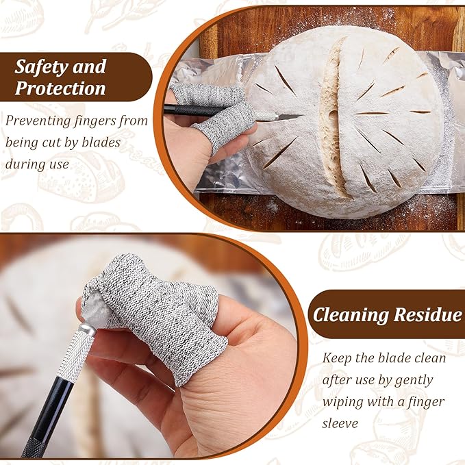 20Pcs Bread Lame Scribing Tool Kit - 2 Precision Scribes with 15 Blades, Finger Guard, Design Cord, Safety Cover and Storage Box - Stainless Steel Scribes for Artisan Bread and Dough Patterns Designs