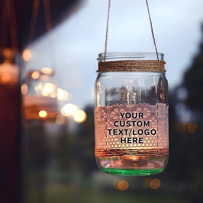 DISCOUNT PROMOS Custom Decorating Mason Jars 12 oz. Set of 100, Personalized Bulk Pack - Glass Jars for Overnight Oats, Candies, Fruits, Pickles, Spices, Beverages - Green