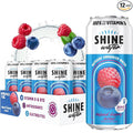 ShineWater Mixed Berry Acai Vitamin D Electrolyte Drink | Zero Sugar Hydration Beverage with Magnesium, Zinc & Antioxidants | Low Calorie Plant-Based Vitamin Water | 12 Pack