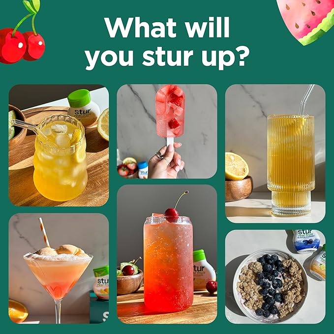Stur Liquid Water Enhancer | Mocktail Variety Pack | Naturally Sweetened | Sugar Free | Zero Calories | Keto | Vegan | 5 Bottles, Makes 120 Drinks