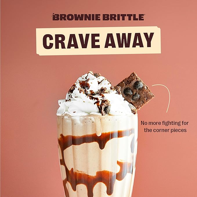Brownie Brittle – Original Chocolate Chip Thin and Crispy Sweet Snacks, Family Size (Pack of 6, 5 oz), Rich Gourmet Brownie Bites Dessert