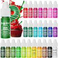 Food Coloring Liquid - 26 Vibrant Colors Food Dye, Tasteless Concentrated Food Coloring for Icing, Cake Decorating, Baking, Fondant, Baking supplies Supplies - 0.25 Fl. oz
