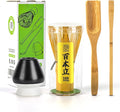 TEANAGOO Matcha Whisk Set, Bamboo Matcha Whisk (Chasen), 4 Pcs Traditional Starter Matcha Set, Scoop (Chashaku) Tea Spoon Whisk Holder, Matcha Accessory, Bamboo Whisk For Matcha Tea (100prongs)