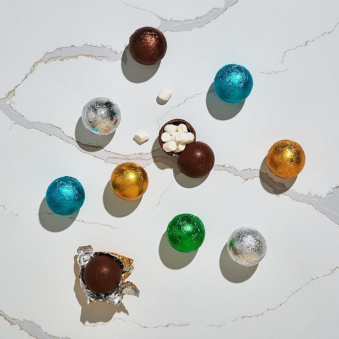 BomBombs, Hot Chocolate Bombs, Includes Fudge Brownie, Caramel, S’Mores, Cookies & Cream, and Peppermint Cocoa Bombs Filled with Marshmallows, Set of 24