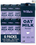 Willa's Organic Barista Oat Milk - Barista Blend Unsweetened Oatmilk and Creamer, Non-GMO, Shelf Stable, Low Sugar, Non-Dairy Milk, Made from Whole Grain Oats, For Foams and Froth, 32oz, Pack of 6