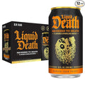 Liquid Death, Squeezed to Death, Orange-Flavored Sparkling Water, 12-Pack (12oz Cans), Low Sugar, Huge Flavor & No Artificial Sweeteners