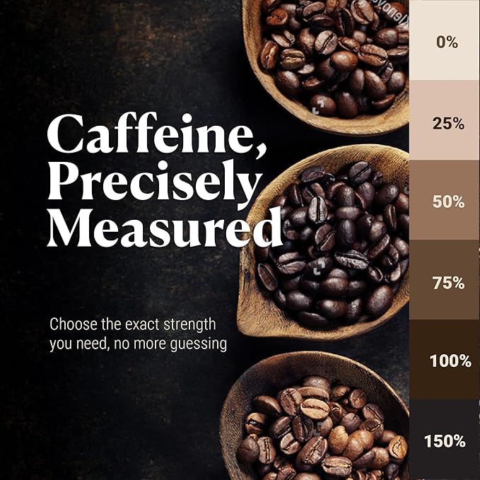 COFFREE Organic Instant Coffee Packets - 50% Half Caff Low Acid, Mold Free Coffee Made with Arabica Coffee Beans - Rich & Smooth Taste - Hot or Cold Single Serve Travel Packets 24 Pack Box