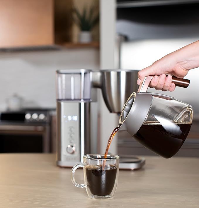 Café Specialty Drip Coffee Maker | 10-Cup Glass Carafe | WiFi Enabled Voice-to-Brew Technology | Smart Home Kitchen Essentials | SCA Certified, Barista-Quality Brew | Stainless Steel (Renewed)