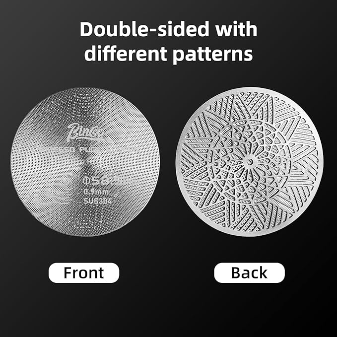 58.5 mm Puck Screen - Metal Espresso Puck Screen Reusable Coffee Filter for Espresso Portafilter Filter Basket 58.5mm Thickness (2pack, 58.5mm)