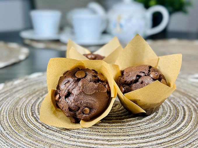 Molibake Chocolate Muffin Mix - Pack of 1 – Premium Chocolate Muffins Baking Mix with Cocoa Powder and Real Chips for Home Oven and Maker – 14 oz – Easy-to-Use Mix for Fluffy, Bakery-Style Homemade