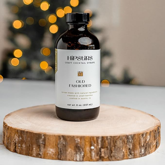 HipStirs Old Fashioned Mix - Our Artisan Old Fashioned Syrup uses Real Blood Orange Bitters for Cocktails to Make it a Rich and Timeless Winter Drink Mixer (8 Fl Oz)