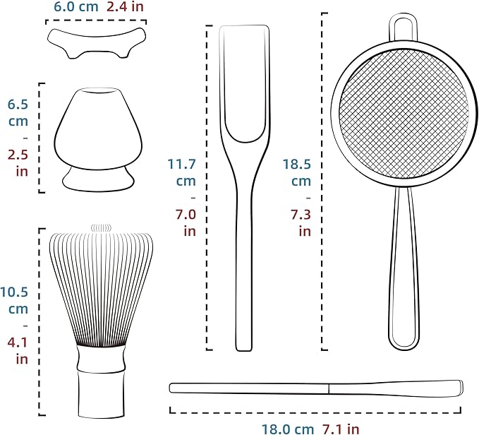 TEANAGOO Matcha Whisk Set,Matcha Whisk(100 prongs) with Green Holder,6-PCS Traditional Starter Set,Scoop(Chashaku),Tea Spoon,Bamboo Chasen for Making Latte,Ceremony Accessory,Gife for Friend/Family