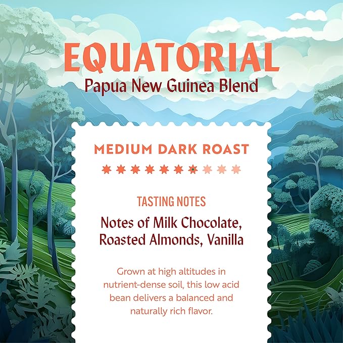 Clean Coffee Co. - Low Acid Medium-Dark Roast, Tested for Molds and Toxins, Papua New Guinea Blend, Notes of Milk Chocolate and Roasted Almonds (Whole Bean, 12 oz Bag) (Pack of 2)