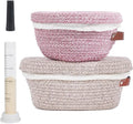 Stackable Cotton Banneton Proofing Basket Set, With Pro Sourdough Aliquot Jar for Rise Tracking – 2-Pack Bread Baskets (Round + Oval), Sourdough Baking Kit for Home Bakers
