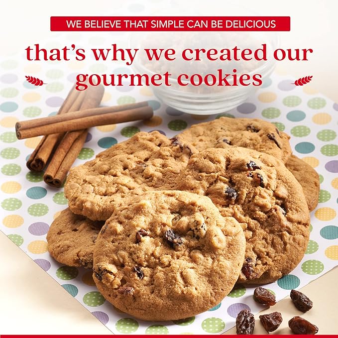 David's Cookies 2lbs Oatmeal Raisin Fresh Baked Cookies - Delectable & Premium Ingredients - No Added Preservatives Cookie Gift Basket