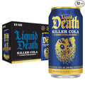 Liquid Death, Killer Cola, Soda-Flavored Sparkling Water, 12-Pack (12oz Cans), Low Sugar, Huge Flavor & No Artificial Sweeteners