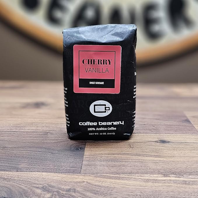 Cherry Vanilla Flavored Coffee by Coffee Beanery | Medium Roast, 12oz Ground