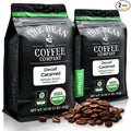 The Bean Organic Coffee Company Water Processed DECAF Caramel, Medium Roast, Whole Bean Coffee, 16-Ounce Bags (Pack of 2)