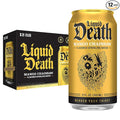 Liquid Death, Mango Chainsaw, Soda-Flavored Sparkling Water, 12-Pack (12oz Cans), Low Sugar, Huge Flavor & No Artificial Sweeteners