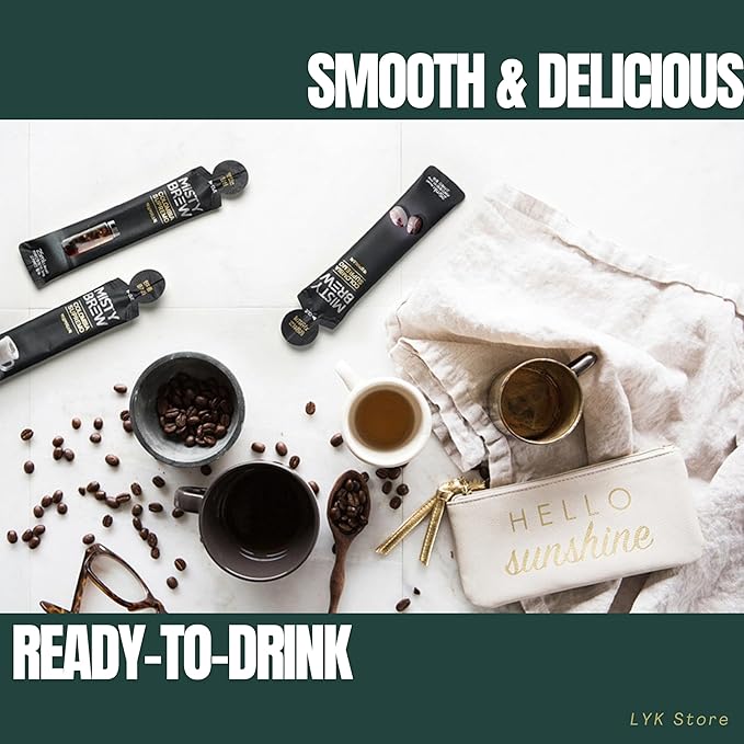 Cold Brew Coffee Concentrate liquid, Single Serve Coffee Sticks, MistyBrew, Imported from Korea, Premium coffee (30 sticks, Supremo)