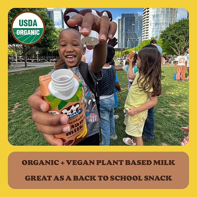 Mooala - Organic Vanilla Bananamilk, Lunchbox Friendly, Shelf-Stable, Non-Dairy, Nut-Free, Plant-Based Beverage, On the Go 12 Pack