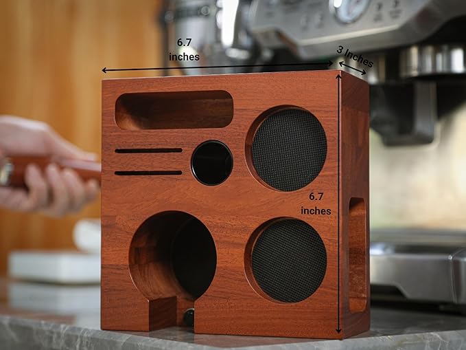 54mm Breville Espresso Tamper Kit – Bottomless Portafilter, Spring-Loaded Tamper, Coffee Distributor, WDT Tool & Wooden Organizer | Complete Espresso Accessories Set