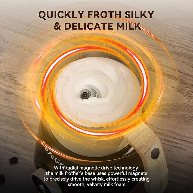 8-IN-1 Milk Frother and Steamer, 21oz/600ml Split Stainless Steel Automatic Hot and Cold Foam Maker and Milk Steamer for Latte, Cappuccino, Macchiato, Hot Chocolate, Hot Milk