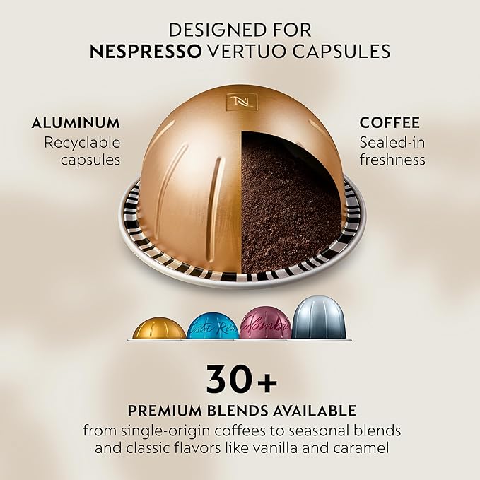 Nespresso Vertuo Next Coffee and Espresso Maker by Breville, Light Grey