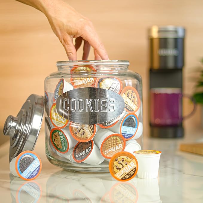 Cookie Jar Gingerbread Cookie Coffee Pods, 40 Single-Serve Pods, Compatible with Keurig K Cup Brewers, Gingerbread Flavor, Convenient Brewing, Smooth Aroma