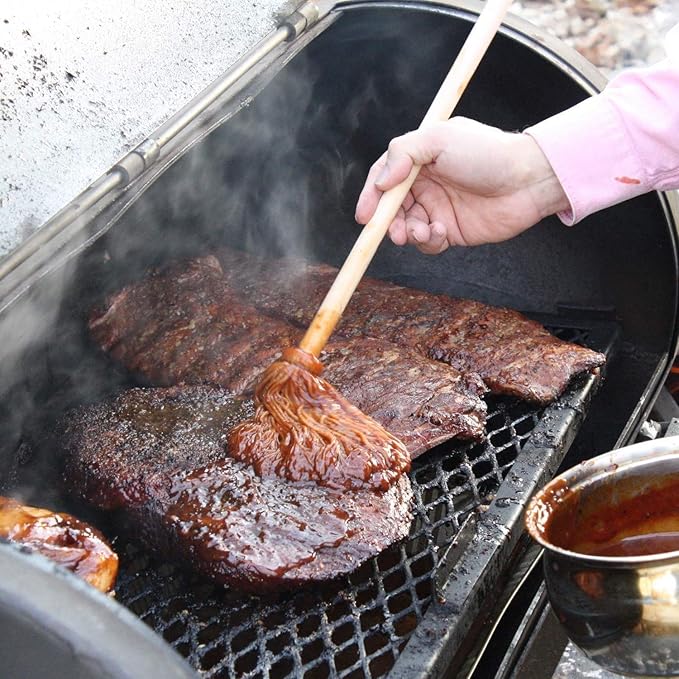 Better Grillin BBQ Bastin Mop Basting Barbecue Brush/Mop Easily Applies Marinades, Sauces, Washes Out, 16in Handle, 2pk