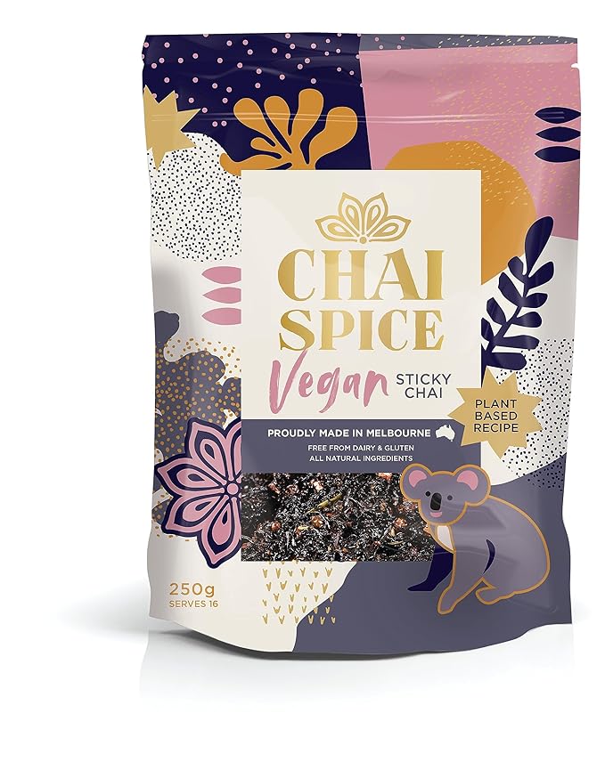 Chai Spice Vegan Sticky Chai - 250g 16 Serves 100% Natural Whole Spices Chai Tea | Sugar Free | Gluten Free | No Concentrates or Preservatives