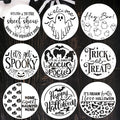Halloween Stencils for Painting on Wood 12” Large Halloween Stencil Hey Boo Trick or Treat Hocus Pocus Templates for Door Hanger Porch Sign Shirt Painting