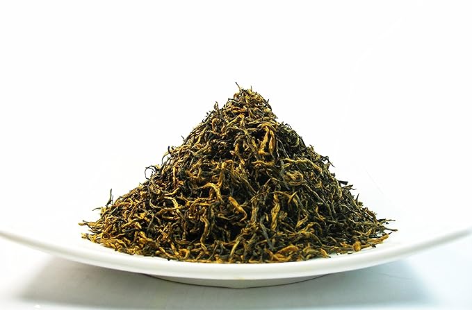 Greenhilltea, premium loose tea bai lin gong fu golden tippy black tea 4 OZ