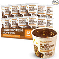 Bootylicious | High-Protein Muffin | 25g Protein, 7g Net Carbs, 2.32-2.75oz Cup, 12-Pack (Chocolate Peanut Butter)