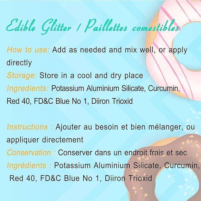 Edible Glitter - 30g Edible Luster Dust Metallic Food Grade Coloring Glitter for Drinks, Baking, Cake Decorating - Edible Dust Powder Shimmer Sprinkle Powder for Icing, Wine, Chocolate, Candy (Gold)