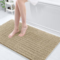 Arotive Luxury Chenille Bathroom Rug Mat, Extra Soft Thick Absorbent Shaggy Bath Rugs, Non-Slip Machine Wash Dry, Plush Bath Mats for Bathroom, Shower and Tub, 47x24, Beige