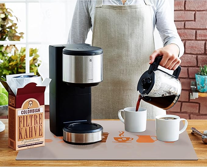Golener Thick Coffee Maker Bar Mat Countertop,Quick dry mat,Bar Drying Mat,Coffee Bar Tray for Countertop,Coffee Nook Mat,Spill Mat
