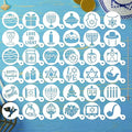 JULBEAR 36 Pcs Reusable Hanukkah Cake Cookie Stencils Dreidel Menorah for Cookies Coffee DIY Hanukkah Holiday Baking Painting Dessert Craft Decoration