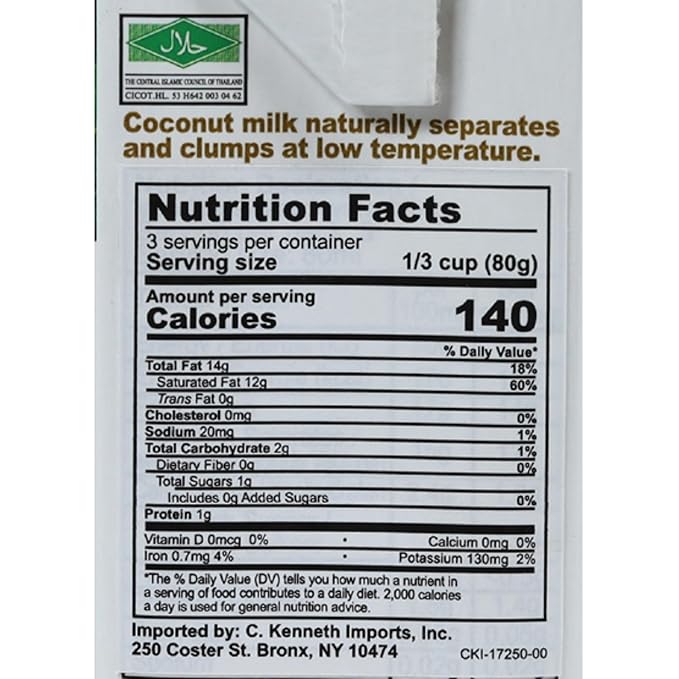 Praohom Coconut Milk 8.5 Fl Oz - Plant Based, Dairy Free Milk Alternative - Pure and Rich Thai Coconut Milk - No Added Sugar - Ideal for Cooking and Baking (250ml (pack of 6))