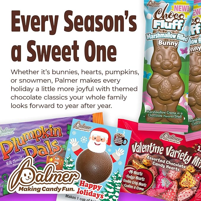 Palmer Hot Chocolate Bomb with Marshmallows, Milk Chocolate Shell Filled with Marshmallows, Fun Holiday Treat or Gift, Just Add Hot Milk or Liquid, Making Candy Fun Since 1948 (3 Pack)